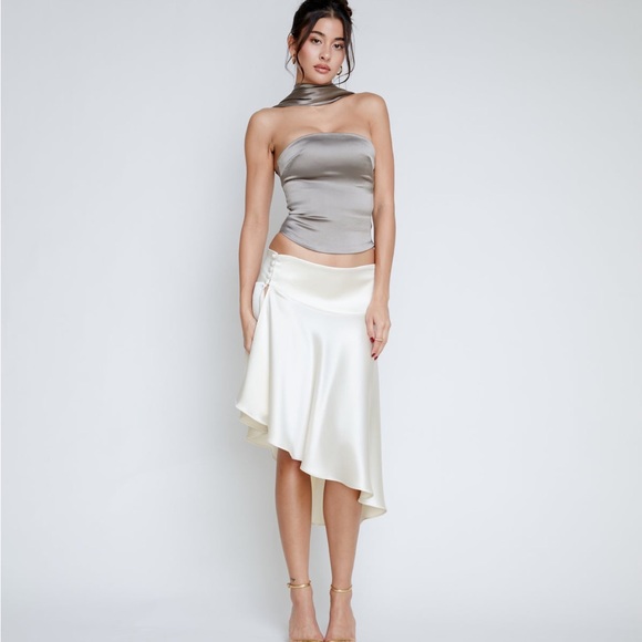 mixed Gals Tops - Mixedgals TUBE HALTER SILK TOP